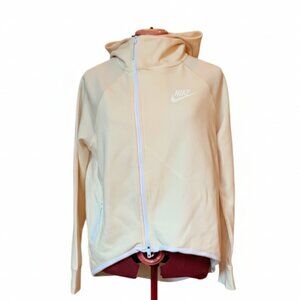 NIKE - Tech Fleece Cape asymmetrical Full-Zip Hoodie Jacket - Creme - Medium